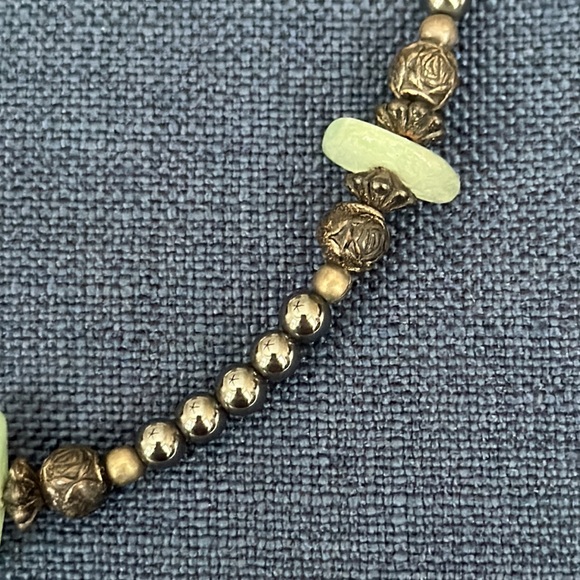 Necklace sterling silver with hematite beads vintage 19” - Picture 5 of 10